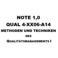 Cover - QUAL 4-XX06-A14 :  Methoden und Techniken  des Qualitätsmanagements I