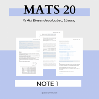 Cover - MatS 20 _ Einsendeaufgabe _ ils _ Abitur _ Mathe _ 2021 _ Note 1,0