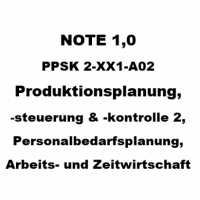Cover - PPSK 2-XX1-A02; Produktionsplanung, -steuerung & -kontrolle 2, Personalbedarfsplanung, Arbeits- und