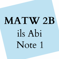 Cover - Einsendeaufgabe _ MATW 2B  _ Note 1 _ ils Abitur _ MatW 2a/2b XX1 - K02 _ ESA - aktuell
