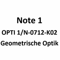 Cover - OPTI 1/N-0712-K02. GEOMETRISCHE OPTIK