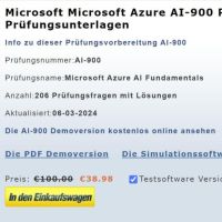 Cover - Microsoft examen AI-900 Prüfungsfragen Prüfungsunterlagen deutsch