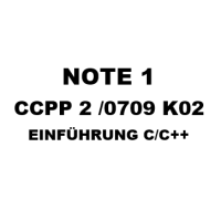 Cover - CCPP 2-0709-K02. EINFÜHRUNG C/C ++ (Teil 2)