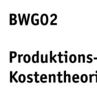 Cover - Einsendeaufgabe BWG02 (SGD) mit Korrektur