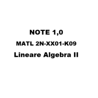Cover - MATL 2N-XX01-1020-K09    LINEARE ALGEBRA II    MATHEMATIK