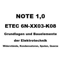 Cover - ETEC 6N-XX03-K08. Grundlagen der Elektrotechnik, Widerstände, Kondensatoren, Spulen, Quarze